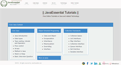 Desktop Screenshot of javaessential.com